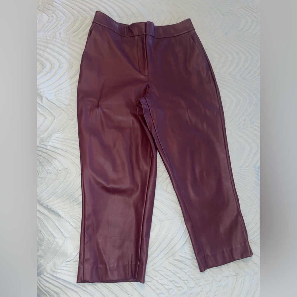 Ann Taylor Factory Deep Burgundy Cropped Pants